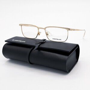 NEW MONTBLANC EYEGLASSES MB0219O 002 GOLD MEN EYEWEAR MONTBLANC